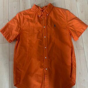 Orange Ralph Lauren button down shirt
